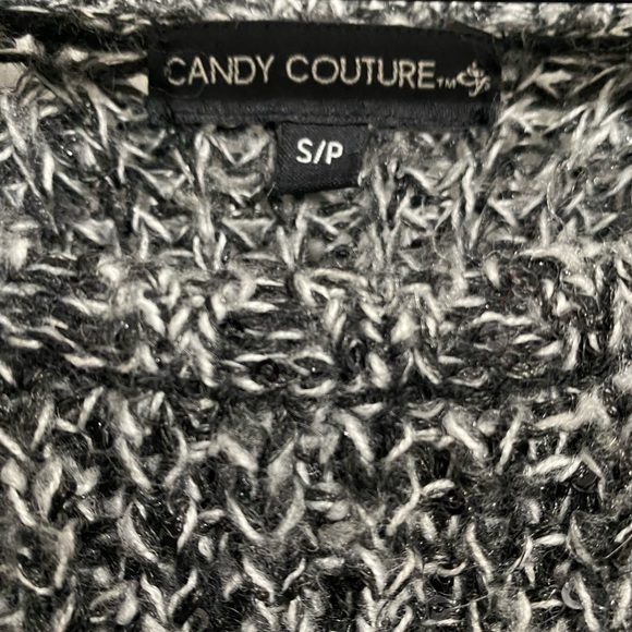 Candy Couture Women’s Size Small Long Sleeve Scoop Neck Sweater Black Loose Knit - Picture 2 of 8